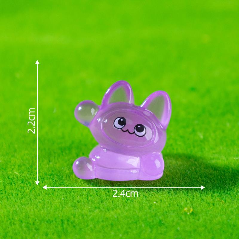 Tiểu cảnh mèo ngốc phát sáng DIY, phụ kiện tiểu cảnh mini treo bàn resin garden cute (ZC-1413)
