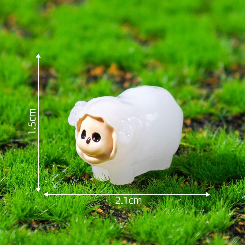 Tiểu cảnh mèo & thỏ phát sáng DIY, phụ kiện tiểu cảnh mini resin treo bàn garden đáng yêu cute (ZC-1439)
