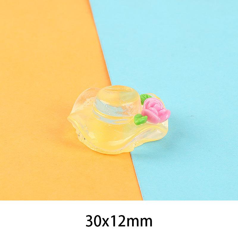 卡通夜光帽子手工DIY奶油胶手机壳饰品树脂配件材料批发
