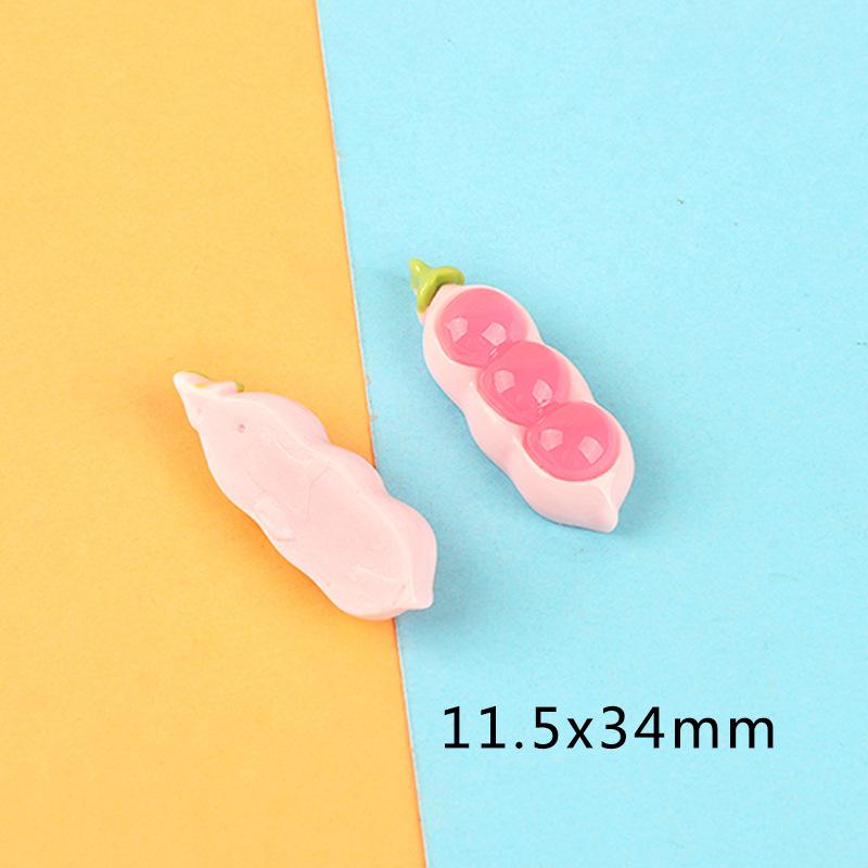 树脂配件 夜光豌豆diy饰品奶油胶手机壳装饰盒贴片鞋服扣发夹材料