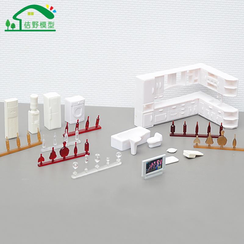 Phụ Kiện Mô Hình Bộ Nội Thất Nhà Bếp Nhà Tắm Mini Tỷ Lệ 1:50 (MH-240)
