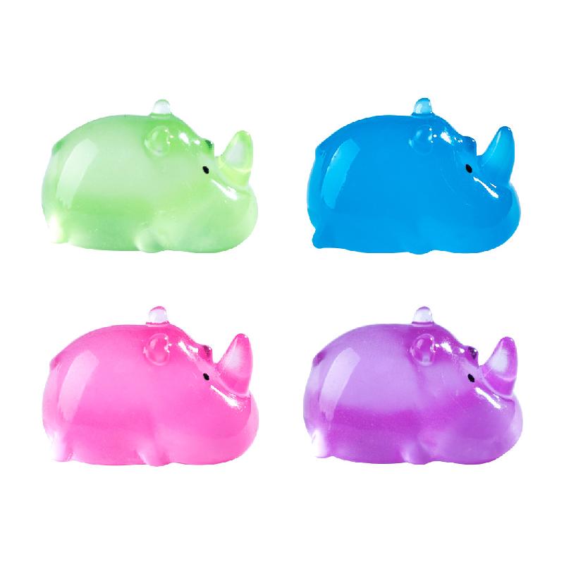 Tiểu cảnh tê giác phát sáng DIY, phụ kiện tiểu cảnh mini resin garden treo bàn đáng yêu cute (ZC-1451)