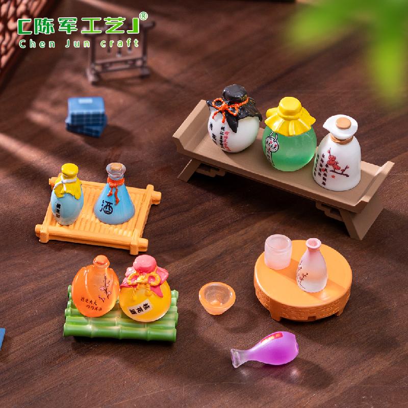 Phụ Kiện Tiểu Cảnh 微景观创意桂花酒桃花酿仿真食玩DIY装饰品配件迷你小摆件