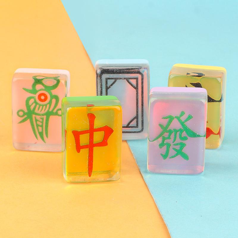 新款麻将 发财 八万diy树脂配件手机壳配件仿真创意玩具饰品配件