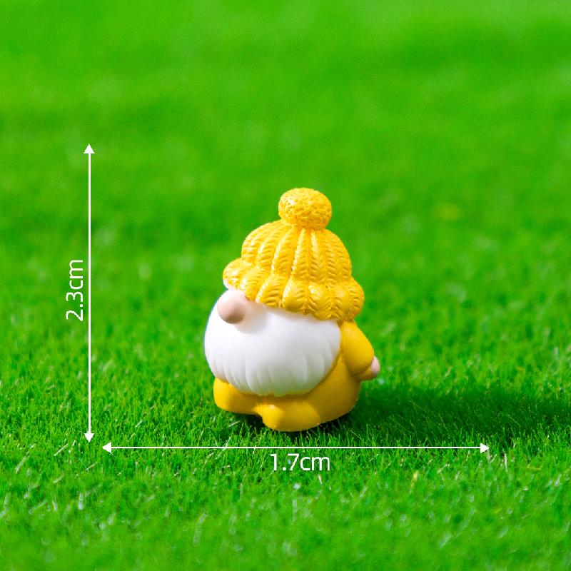 跨境微景观创意蓝色举牌小矮人萌粒盲袋 DIY装饰品配件迷你小摆件