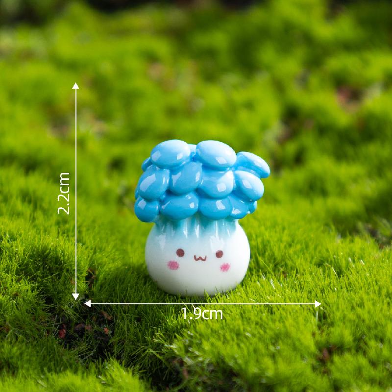Tiểu cảnh nấm nghiêng đáng yêu, rêu, búp bê DIY, phụ kiện bàn tiểu cảnh mini sáng tạo (ZC-402)