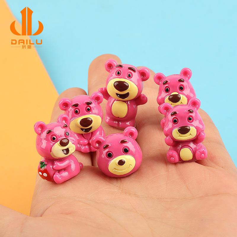 Charm gấu dâu DIY trang trí vỏ điện thoại (FF-492)