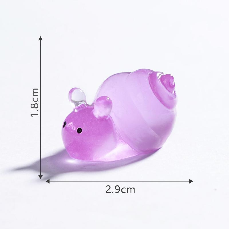 Tiểu cảnh sên tròn phát sáng DIY, phụ kiện tiểu cảnh mini garden resin treo bàn đáng yêu cute (ZC-1450)