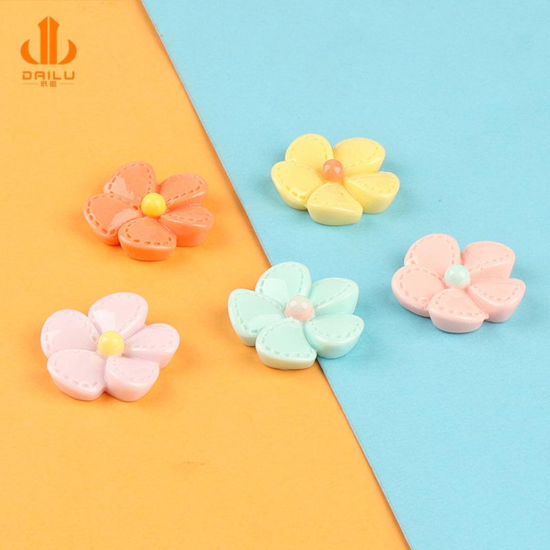 树脂饰品配件批发 diy发饰奶油胶手机壳手工服饰鞋扣材料亮面花朵