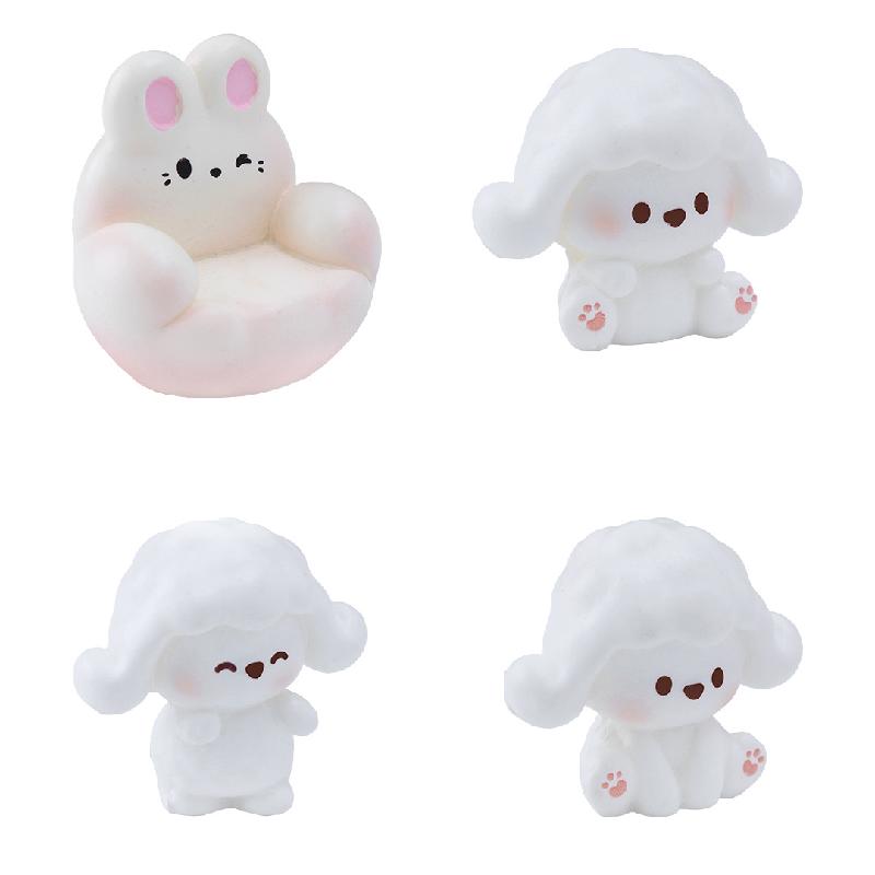 Tiểu cảnh chó poodle DIY, phụ kiện treo tiểu cảnh mini xe bàn thu nhỏ cute (ZC-879)