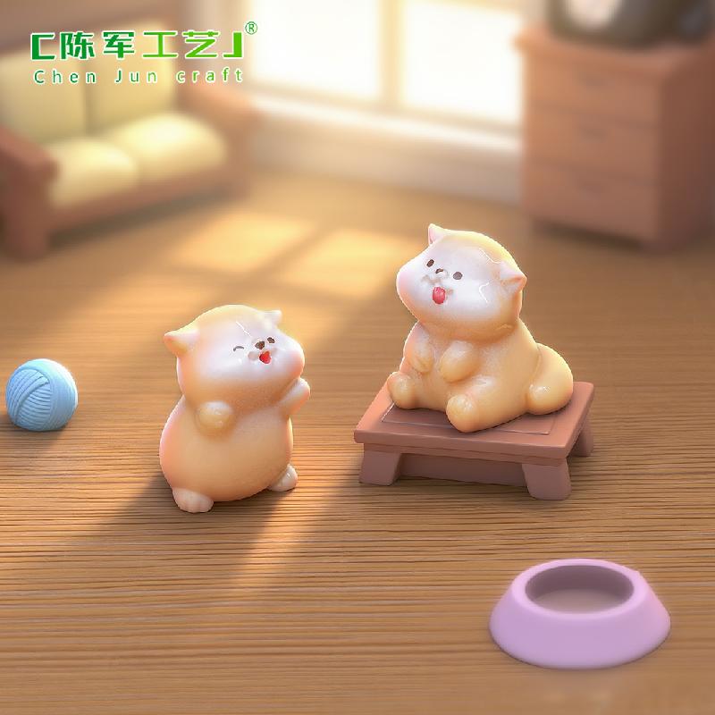 Phụ Kiện Tiểu Cảnh 微景观创意可爱小水獭萌粒公仔娃屋 DIY装饰品配件迷你桌面小摆件