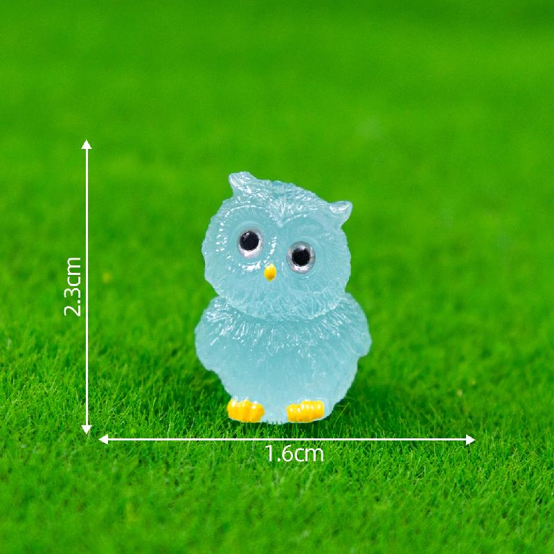 Tiểu cảnh cú mèo phát sáng DIY, phụ kiện tiểu cảnh mini garden cute, resin (ZC-1109)
