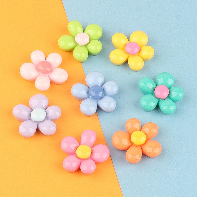 Charm LaBuBu 亮面肉肉花彩色 大小diy奶油胶手机壳冰箱贴发夹饰品树脂配件批发