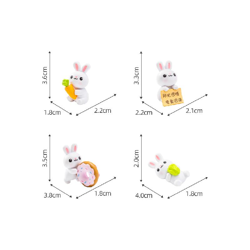 Thỏ vui vẻ mini PVC trang trí sân vườn tiểu cảnh (PK-697)