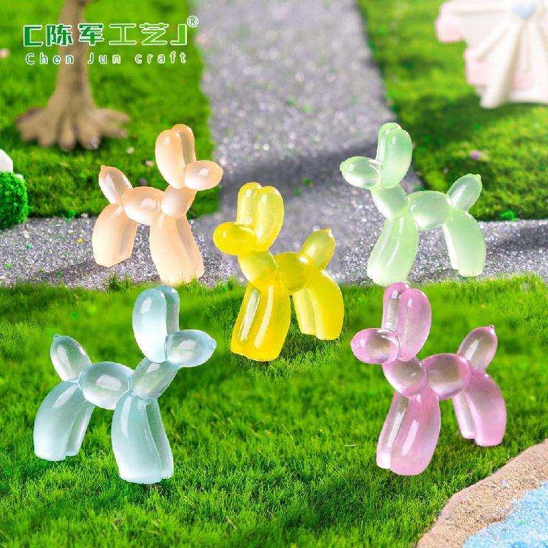 Phụ Kiện Tiểu Cảnh 微景观创意夜光气球小狗 园艺造景DIY装饰品挂配件迷你桌面小摆件