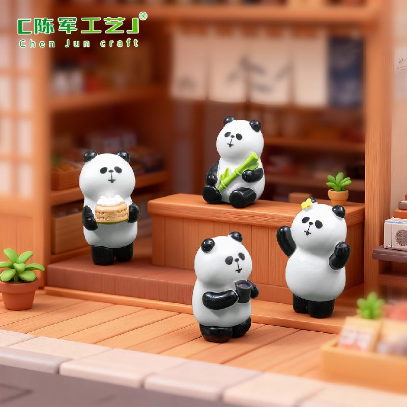 Phụ Kiện Tiểu Cảnh Gấu trúc và tre đáng yêu mini trang trí (PK-739)