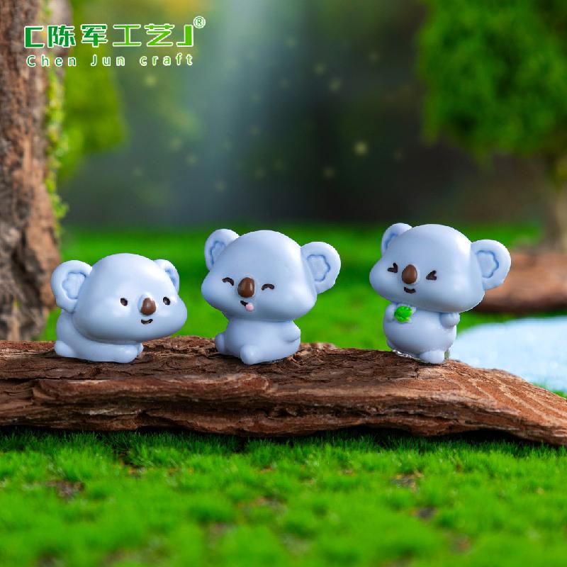 Phụ Kiện Tiểu Cảnh 跨境外贸微景观创意可爱考拉园艺造景 DIY装饰配件迷你桌面小摆件