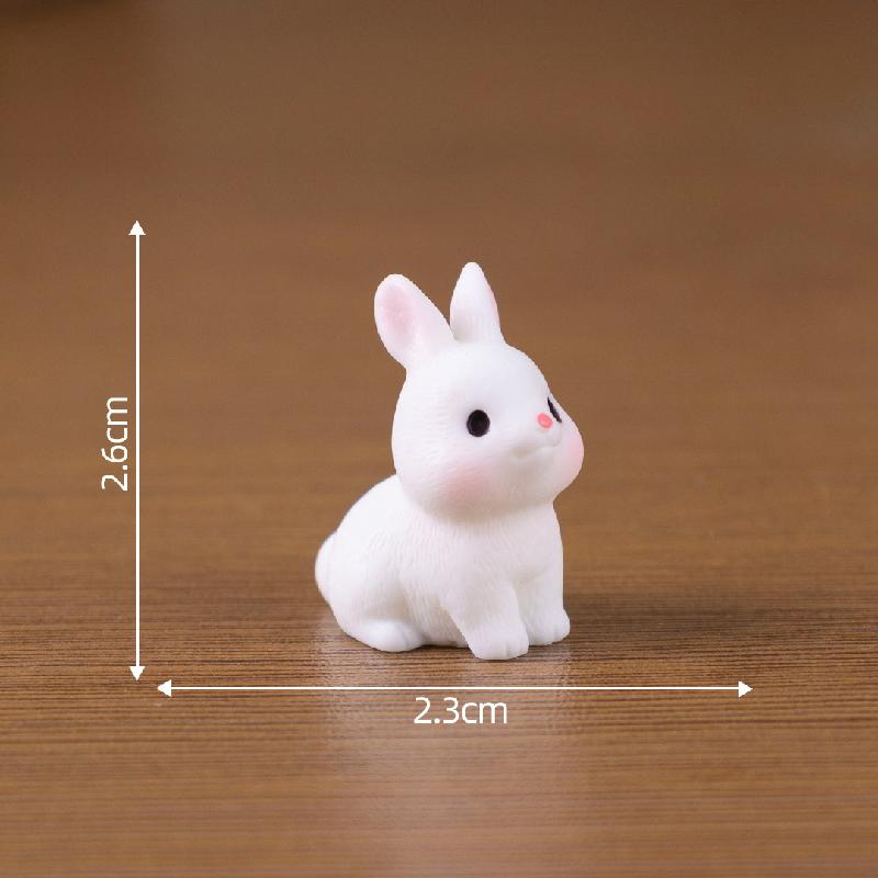Tiểu cảnh thỏ dễ thương, búp bê DIY, phụ kiện treo bàn tiểu cảnh mini (ZC-392)