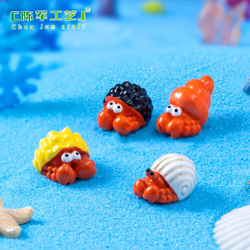 Phụ Kiện Tiểu Cảnh 微景观创意寄居蟹螃蟹海洋造景 DIY装饰品挂配件迷你生态瓶小摆件
