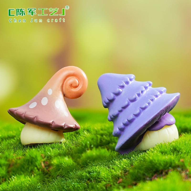 Phụ Kiện Tiểu Cảnh 苔藓微景观创意仿真彩色大蘑菇园艺造景 DIY装饰品配件迷你小摆件