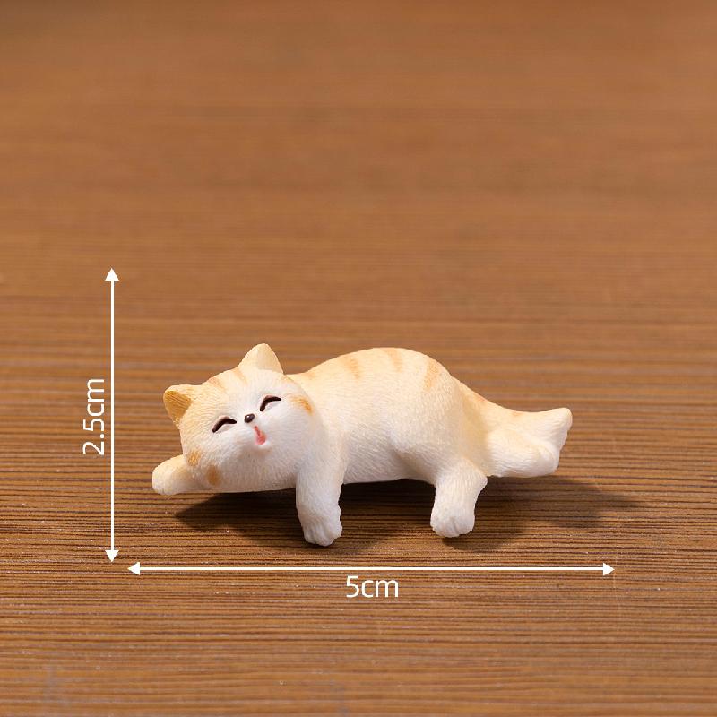 Mèo con nghịch nước đáng yêu, búp bê DIY, phụ kiện trang trí bàn tiểu cảnh mini (ZC-53)