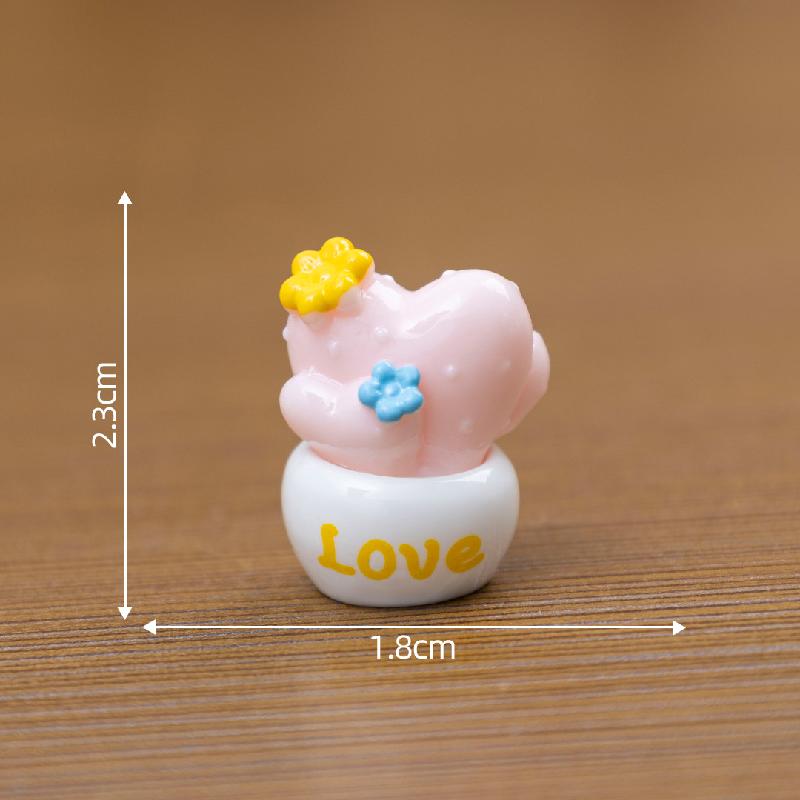 Tiểu cảnh xương rồng hồng DIY, phụ kiện tiểu cảnh mini búp bê thu nhỏ sân vườn (ZC-875)