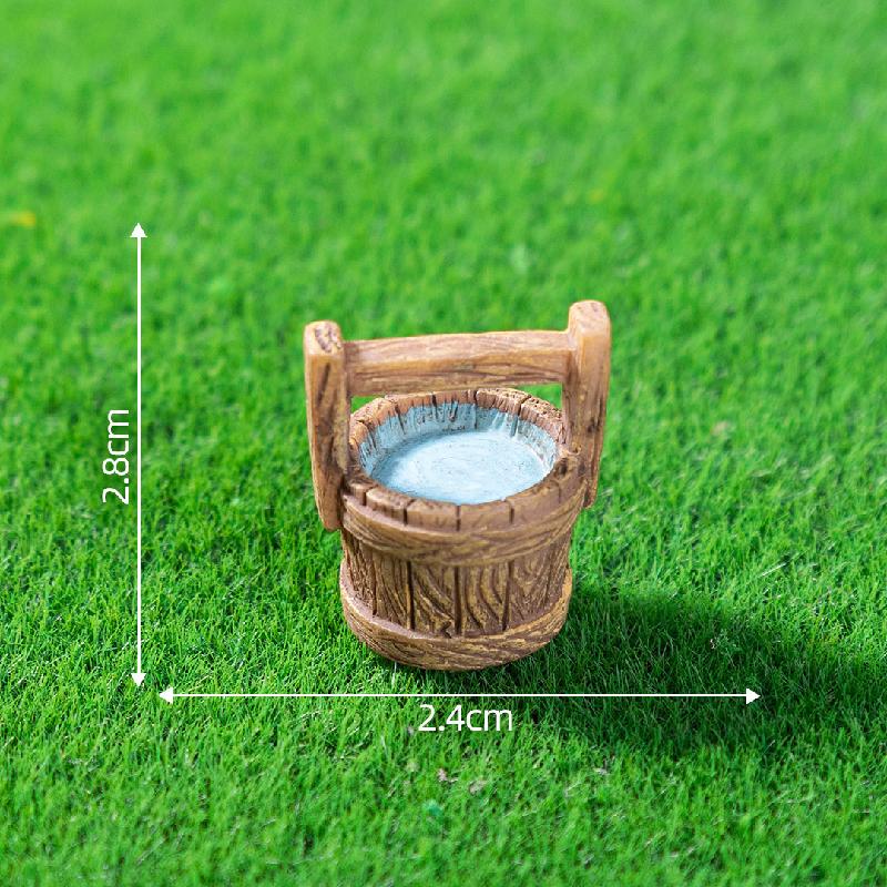 Tiểu cảnh ghế tre cổ, xe đẩy mini, sân vườn DIY, phụ kiện bàn tiểu cảnh đáng yêu (ZC-228)