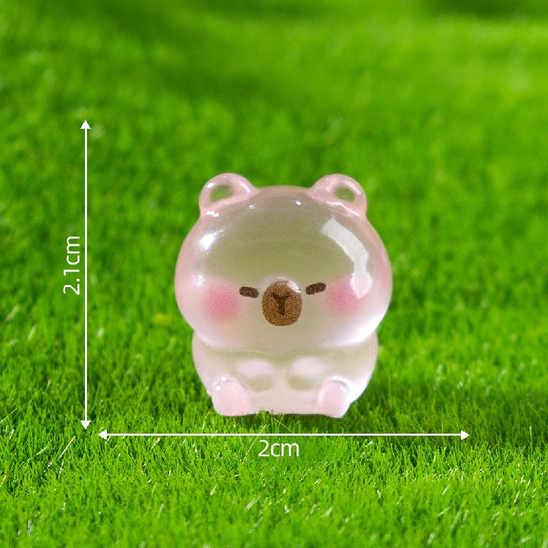Tiểu cảnh capybara phát sáng DIY, phụ kiện tiểu cảnh mini bàn garden cute (ZC-1122)