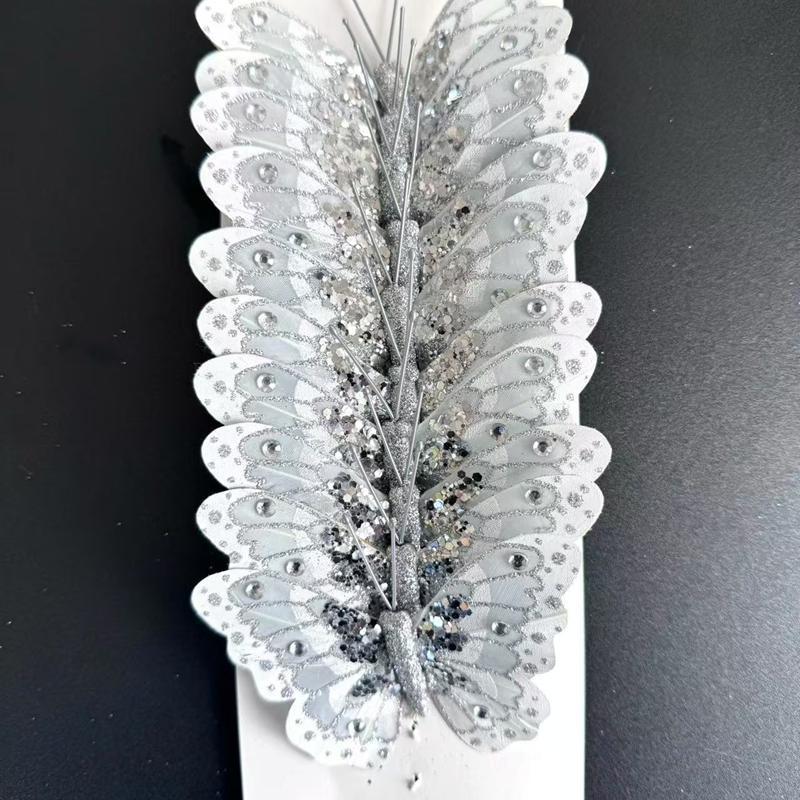 Trang Trí Noel Trang trí Noel cao cấp Peacetime hình bướm, phụ kiện sang trọng cho cây thông Noel, không gian Noel lộng lẫy