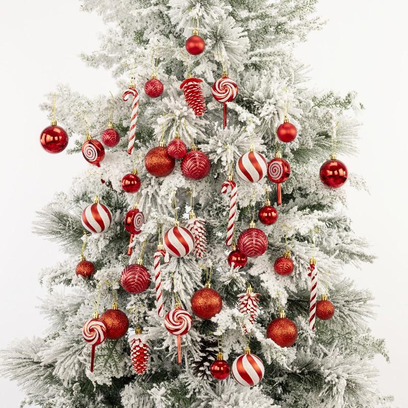 Trang Trí Noel Trang trí Noel: Bộ bóng Noel 6cm/4cm, quà tặng hộp đẹp