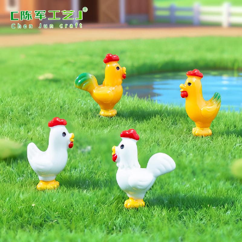 Phụ Kiện Tiểu Cảnh Gà con ngơ ngác mini trang trí sân vườn (PK-736)