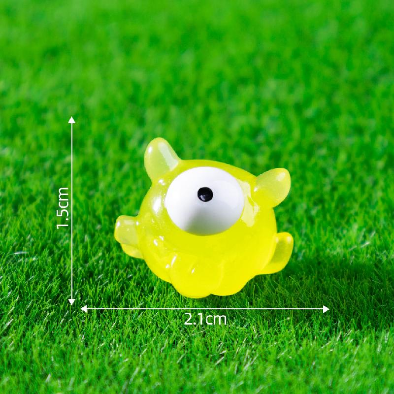 Tiểu cảnh quái mắt đơn phát sáng DIY, phụ kiện tiểu cảnh mini resin treo bàn cute (ZC-1146)