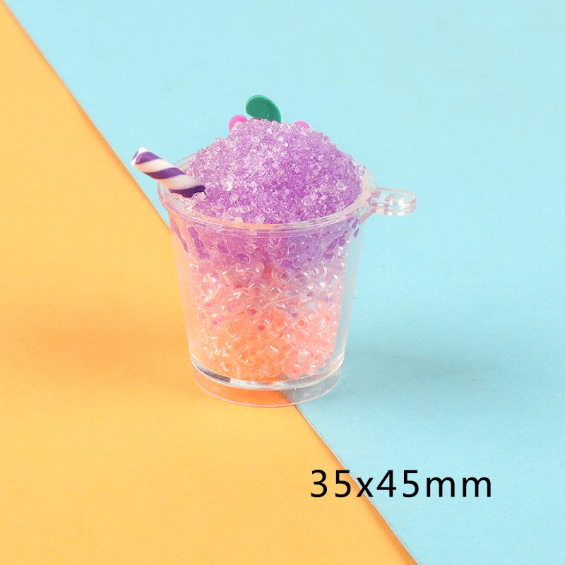 新款夜光立体沙冰杯 diy饰品配件钥匙扣挂件卡通潮玩摆件挂件批发