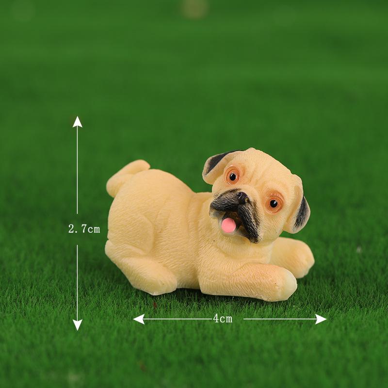 Tiểu cảnh chó Pug mini và thỏ dễ thương trang trí cây (ZC-1276)