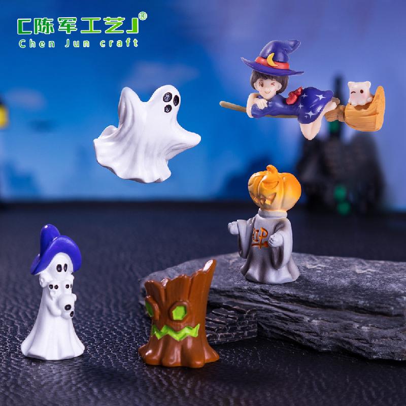 Tiểu cảnh Halloween bí ngô ma quỷ, trang trí DIY mini (ZC-107)