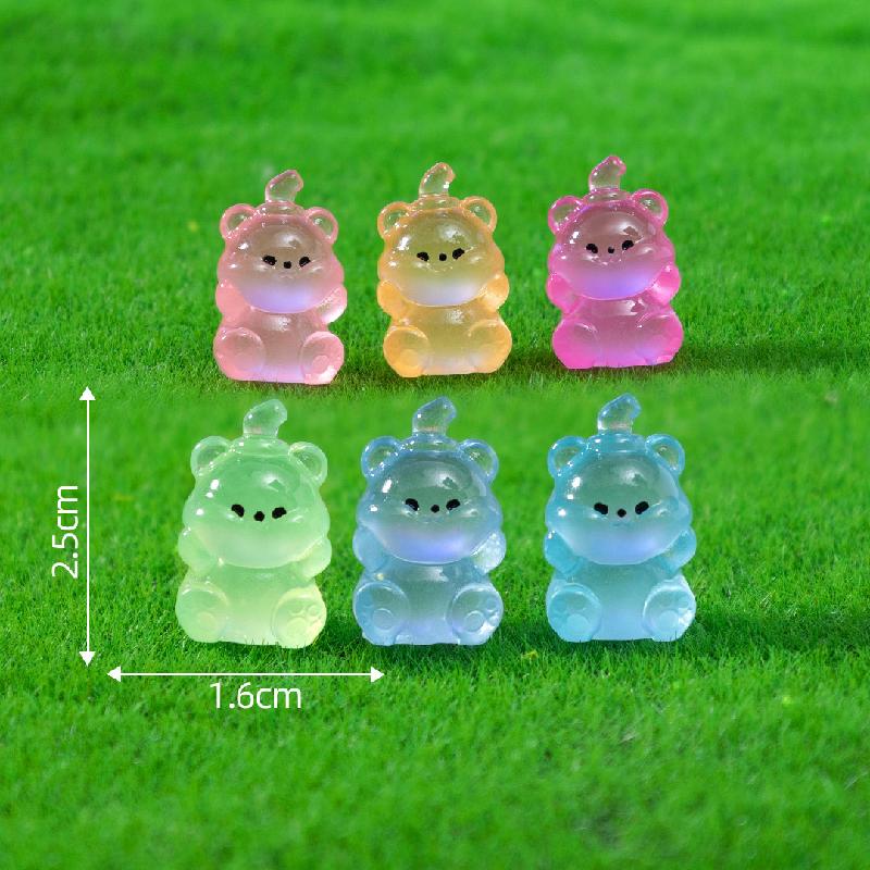 Tiểu cảnh cún & hà mã phát sáng DIY, phụ kiện tiểu cảnh mini treo bàn resin garden cute (ZC-1417)