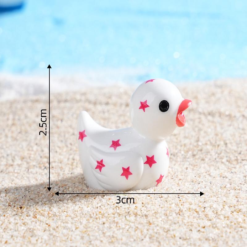 Tiểu cảnh vịt cờ sao DIY, phụ kiện tiểu cảnh mini resin garden treo bàn đáng yêu cute (ZC-1437)