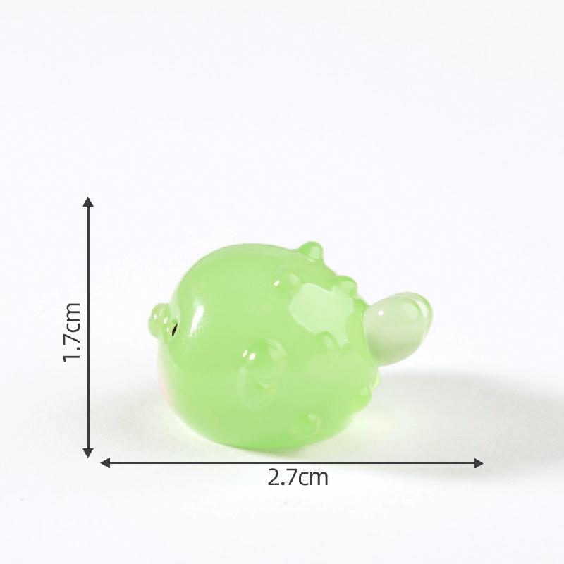 Tiểu cảnh cá nóc tròn phát sáng DIY, phụ kiện tiểu cảnh mini treo bàn resin garden đáng yêu cute (ZC-1447)