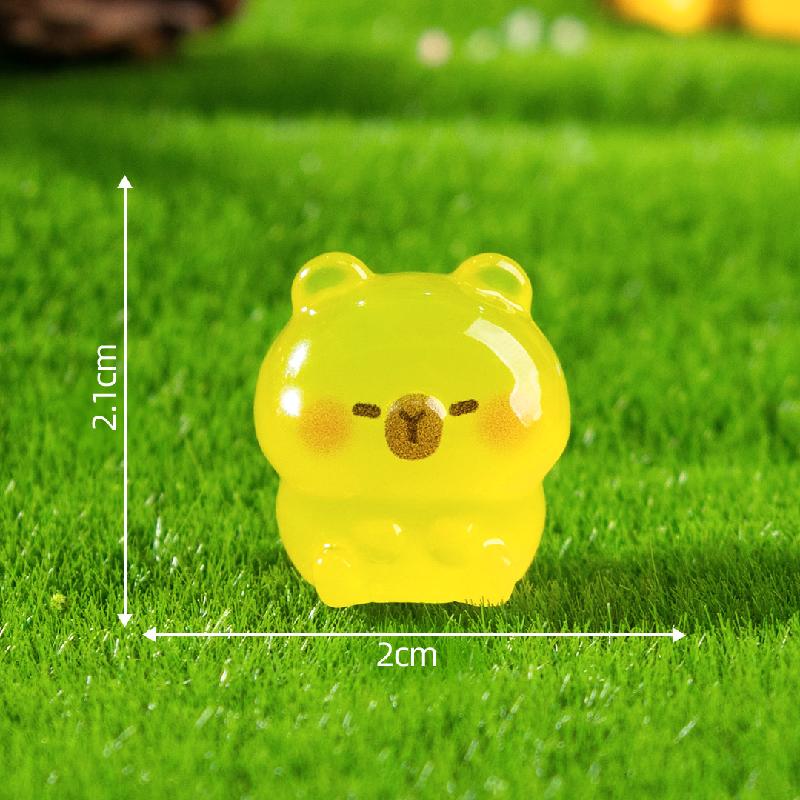 Tiểu cảnh capybara phát sáng DIY, phụ kiện tiểu cảnh mini bàn garden cute (ZC-1122)
