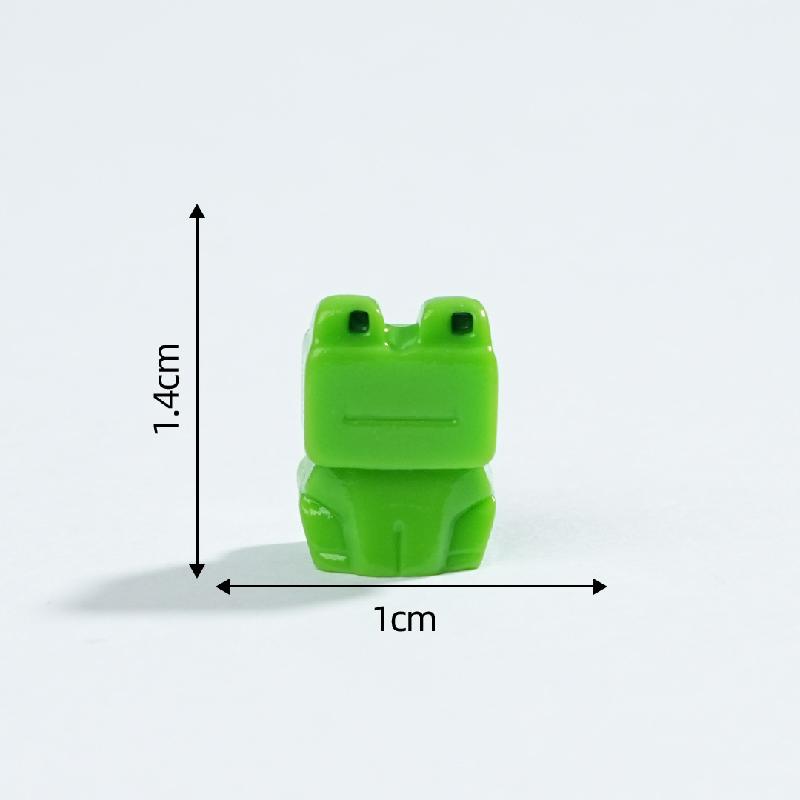 Tiểu cảnh hình vuông hồng hạc & ếch DIY, phụ kiện tiểu cảnh mini resin garden treo bàn cute (ZC-1465)