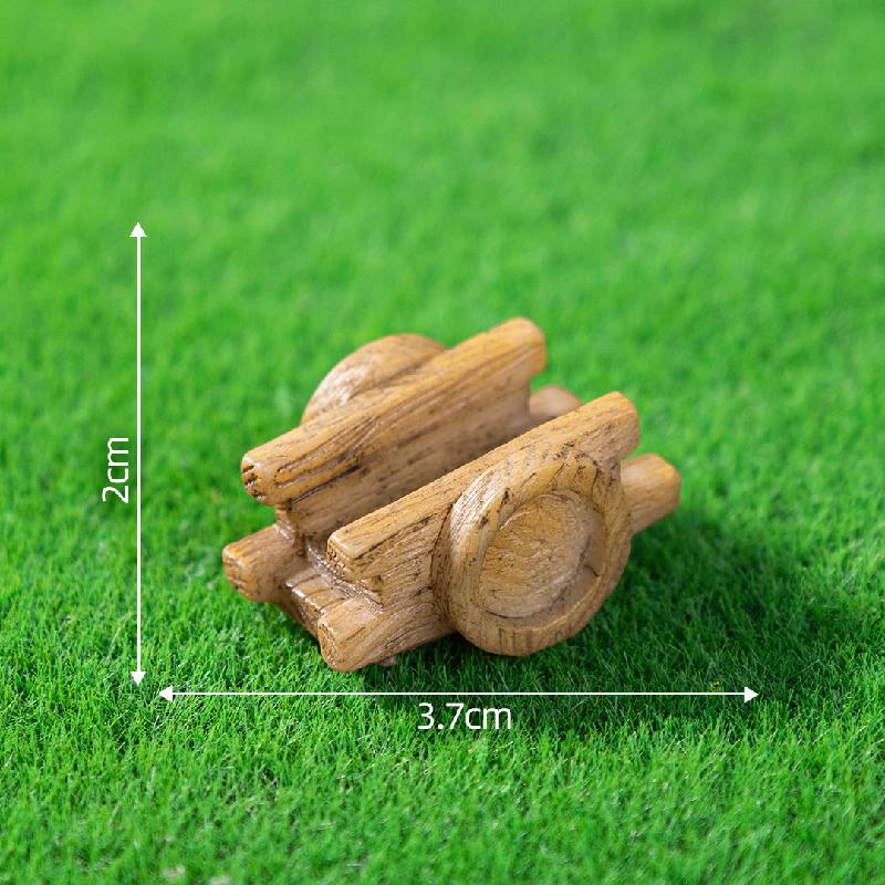 Tiểu cảnh ghế tre cổ, xe đẩy mini, sân vườn DIY, phụ kiện bàn tiểu cảnh đáng yêu (ZC-228)