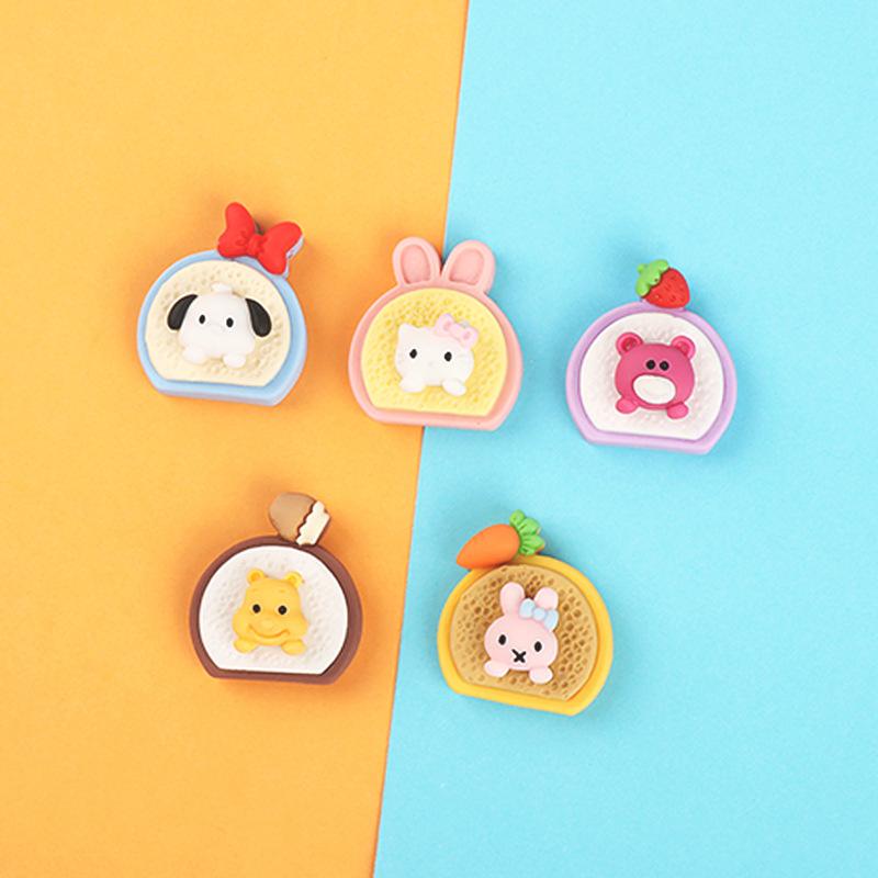 Charm LaBuBu 卡通萌粒 仿真小甜豆树脂配件奶油胶手机壳钥匙扣挂件diy发夹