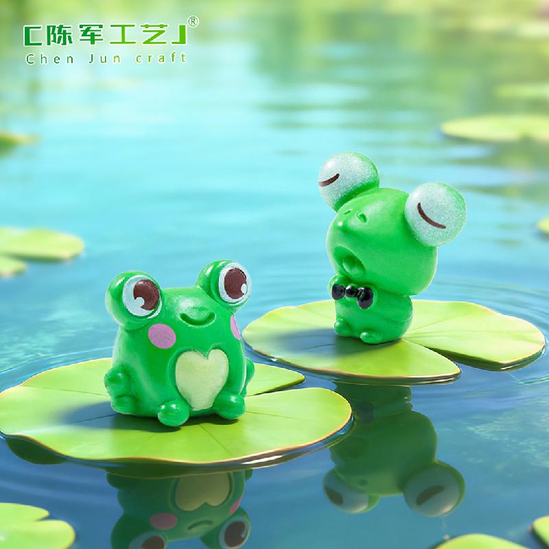 Phụ Kiện Tiểu Cảnh Tiểu cảnh vương quốc ếch, phụ kiện trang trí bể cá dễ thương mini (ZC-610)