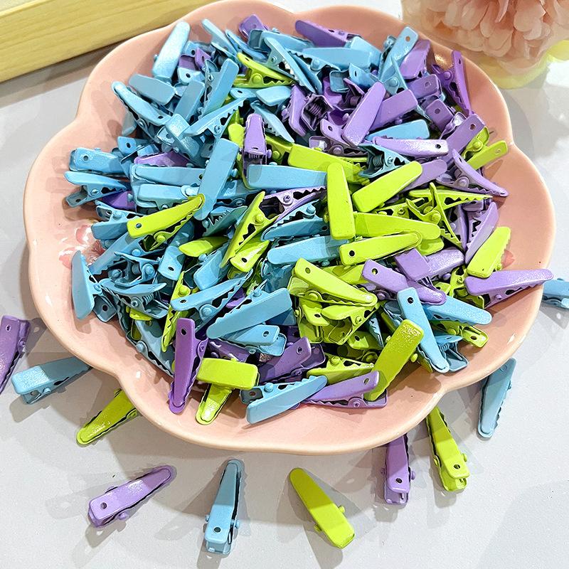 Kẹp tóc BB kim loại, phụ kiện DIY, kẹp mỏ vịt, kem giả (NX-614)