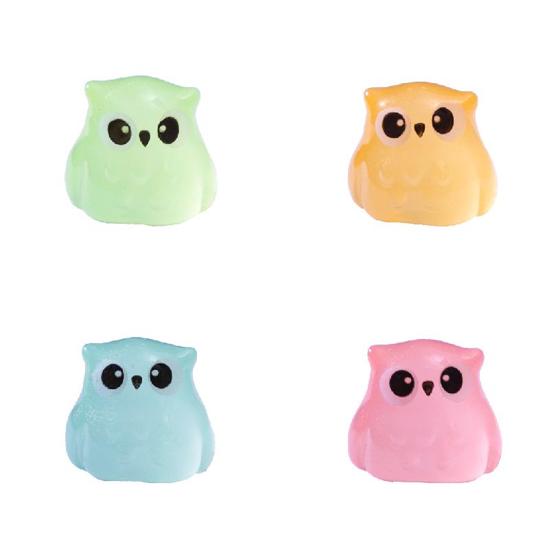 Tiểu cảnh cú mèo phát sáng DIY, phụ kiện tiểu cảnh mini treo bàn resin garden cute (ZC-1395)