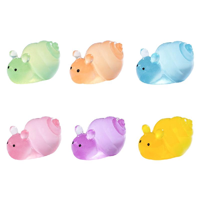 Tiểu cảnh sên tròn phát sáng DIY, phụ kiện tiểu cảnh mini garden resin treo bàn đáng yêu cute (ZC-1450)