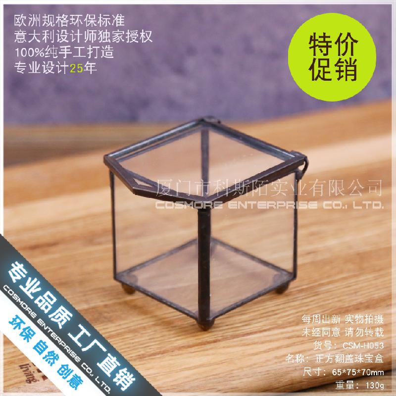 Chậu Đa Giác Hộp trang sức vuông nắp lật Terrarium rêu cảnh (DG-206)
