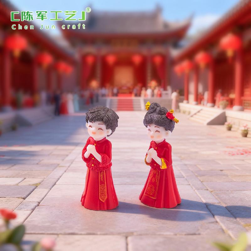 Phụ Kiện Tiểu Cảnh Cô Dâu Chú Rể Cổ Trang Trung Hoa (PK-1000)