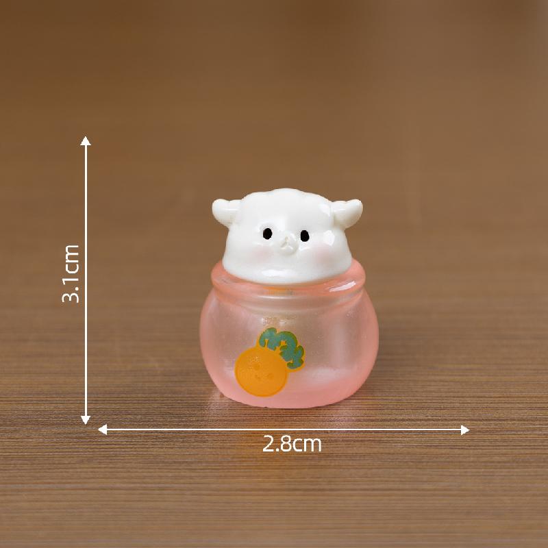 Tiểu cảnh thỏ nhỏ kem DIY, phụ kiện tiểu cảnh mini bàn garden food resin micro cute (ZC-1393)