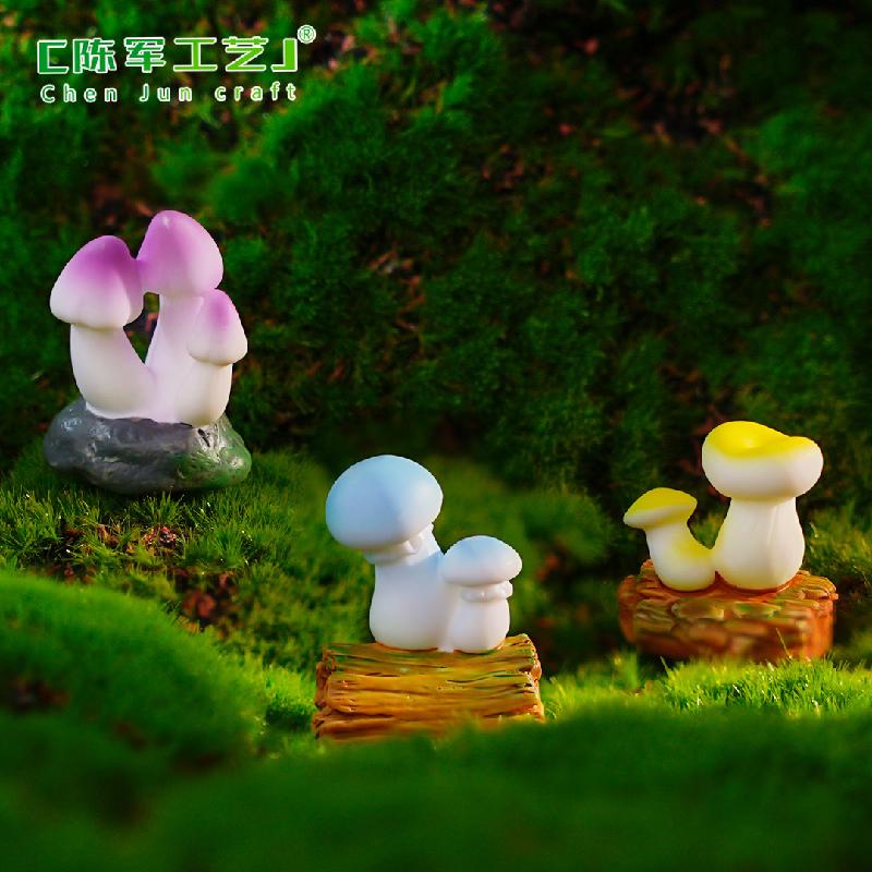 Phụ Kiện Tiểu Cảnh 跨境新品微景观创意可爱小蘑菇园艺造景 DIY装饰品配件迷你小摆件